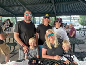 Applewood employees at a sports game.