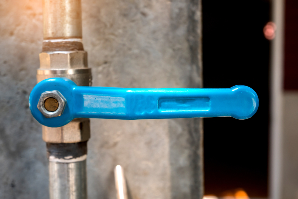 A gas shut off valve.