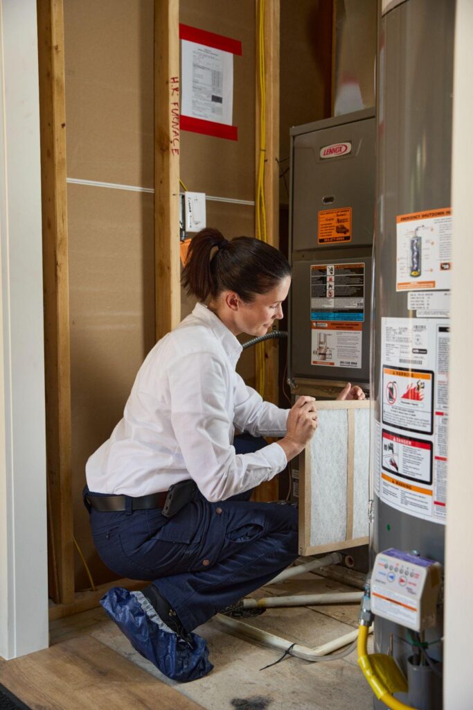 Applewood tech fixing furnace blowing cold air